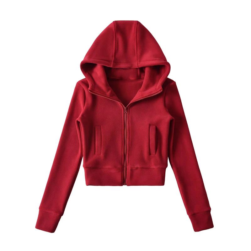 Emily Soft Crop Hoodie Zip-Up