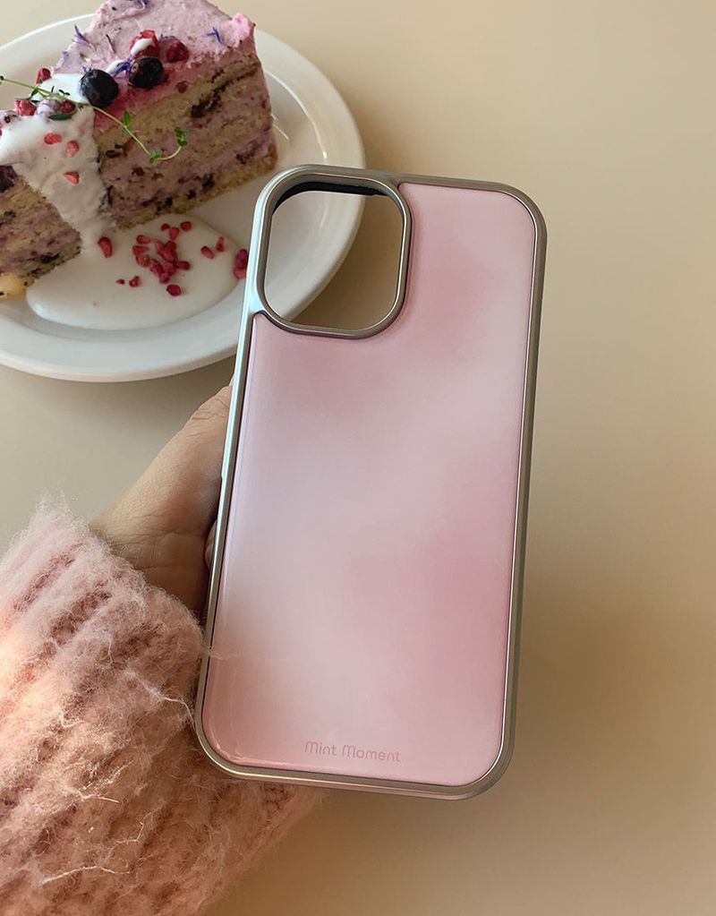 [MADE]ミスティブラッシュ シルバーエポキシ バンパーiPhoneケース