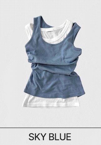 [1+1] Essential Square Neck Sleeveless
