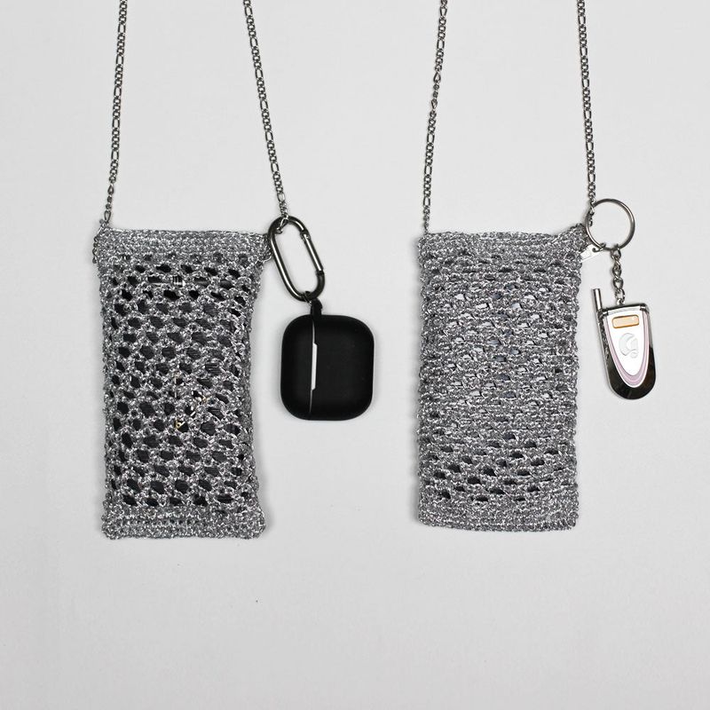 Silver Net Cross Mini Bag (2 Type)