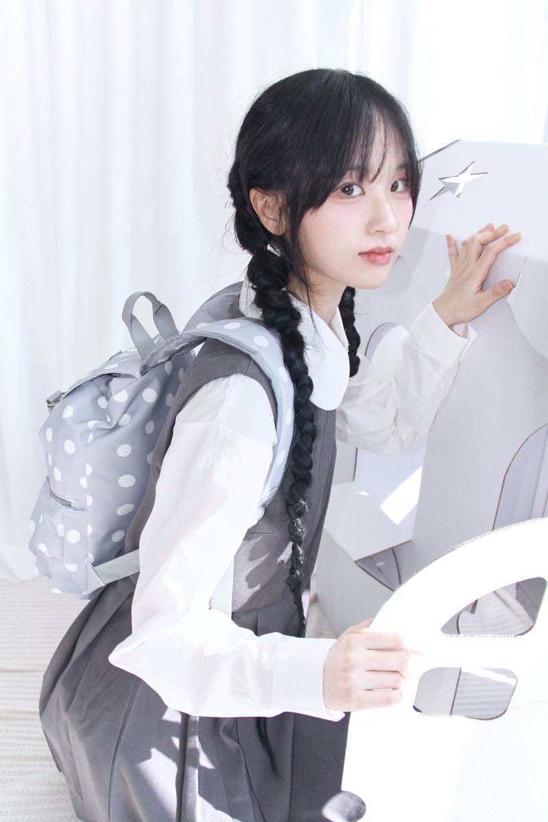 Dot Frill Backpack Kitchen Stripe Daily Bobusang Bag