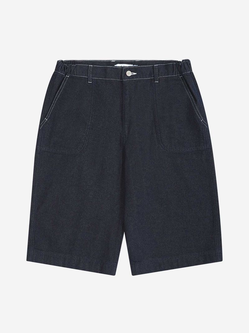REGULAR WIDE WORK HALF PANTS (DENIM)