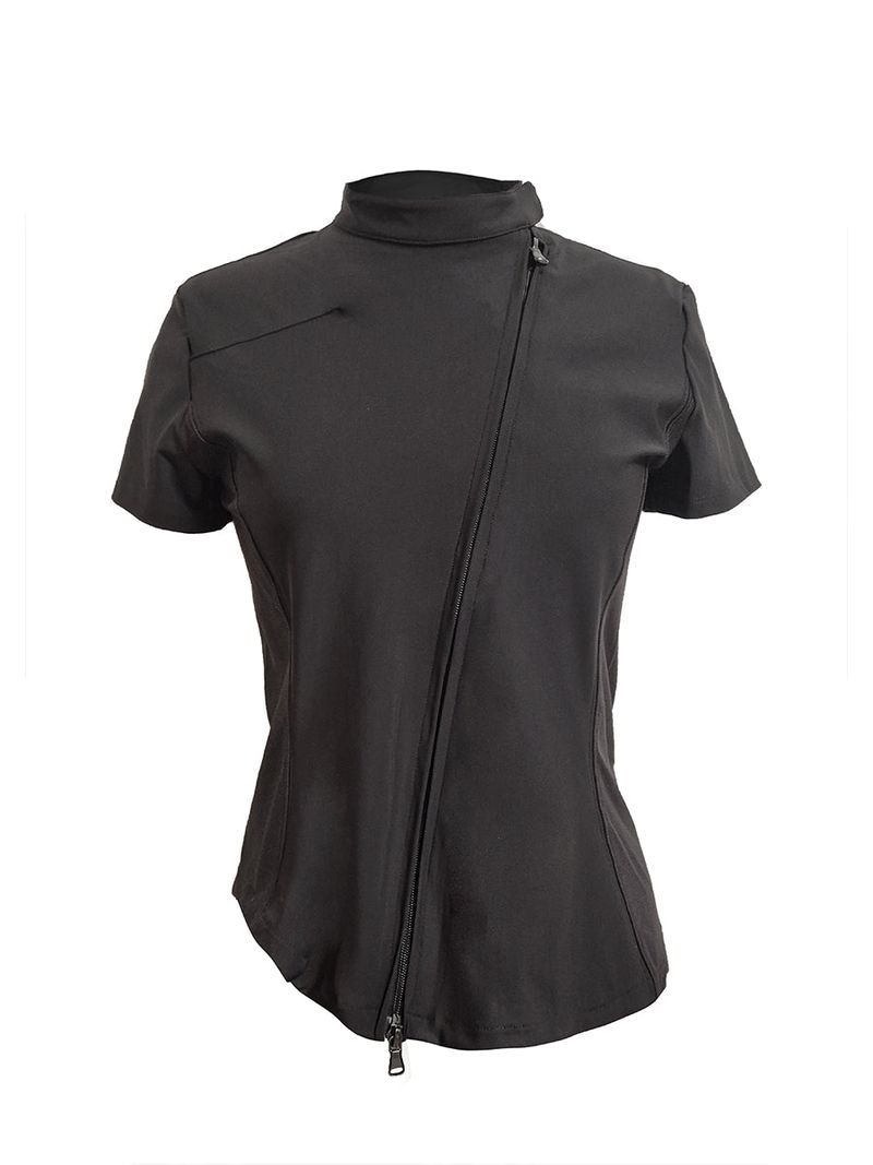JUNGDO（ジョンド）の「 CURVED ZIP-UP SHIRT . DARK BROWN（Tops）」