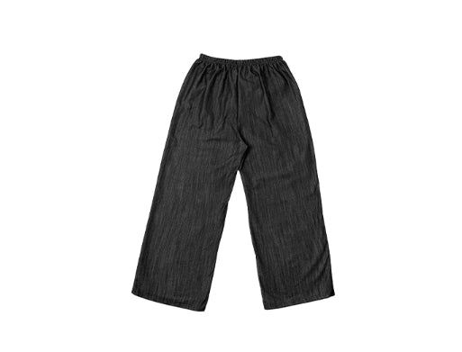 Appe Nonfade Banding Raw Wide Denim Pants