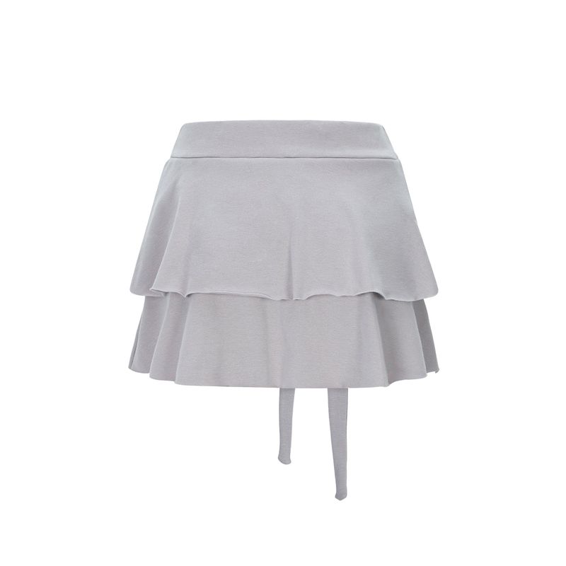 PLIE SKIRT-MAUVE GRAY