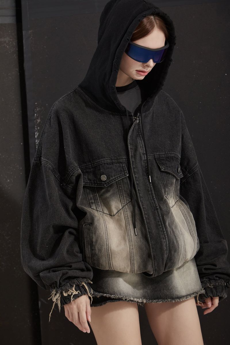 COVER DENIM JACKET -BLACK