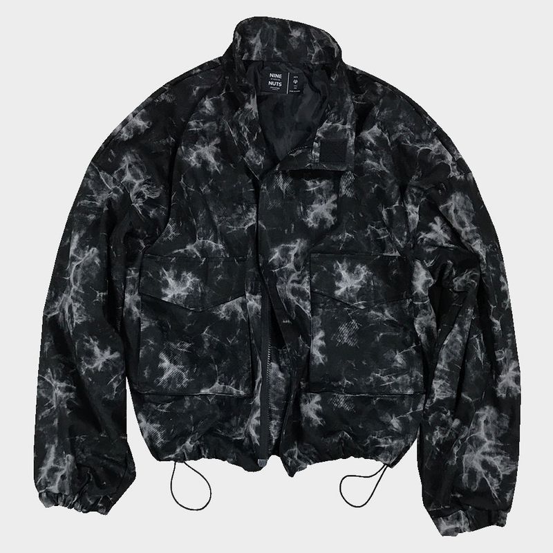 tie-dye crop jacket_black