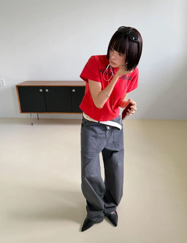4-BUTTON RIVET POCKET PANTS