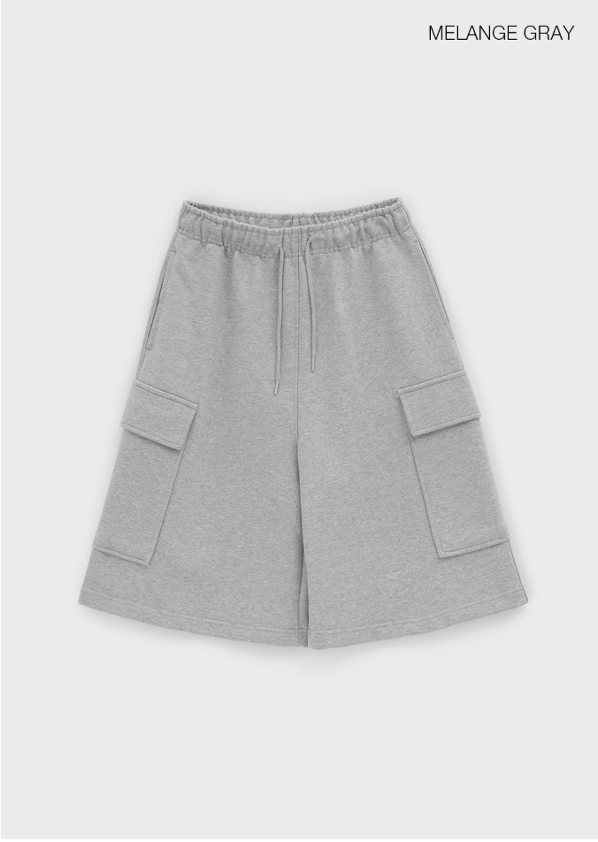 [B-BASIC] Heavy Cotton Cargo Bermuda Banding Pants