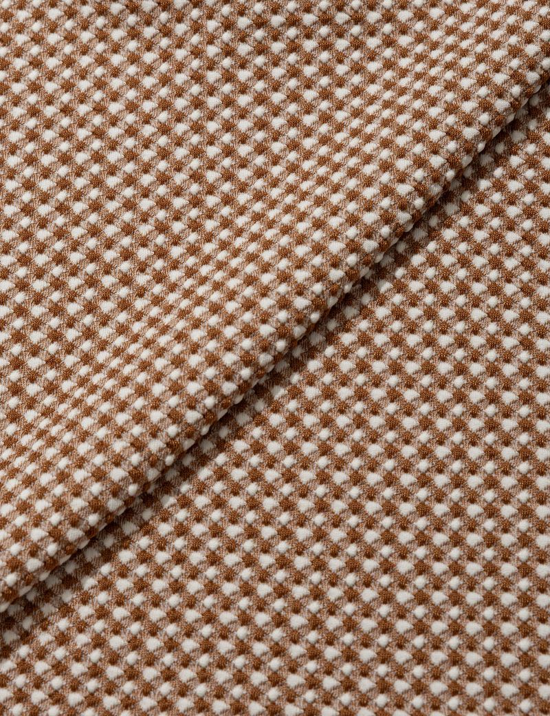 CHECKERED LACE SLEEVELESS(BROWN)