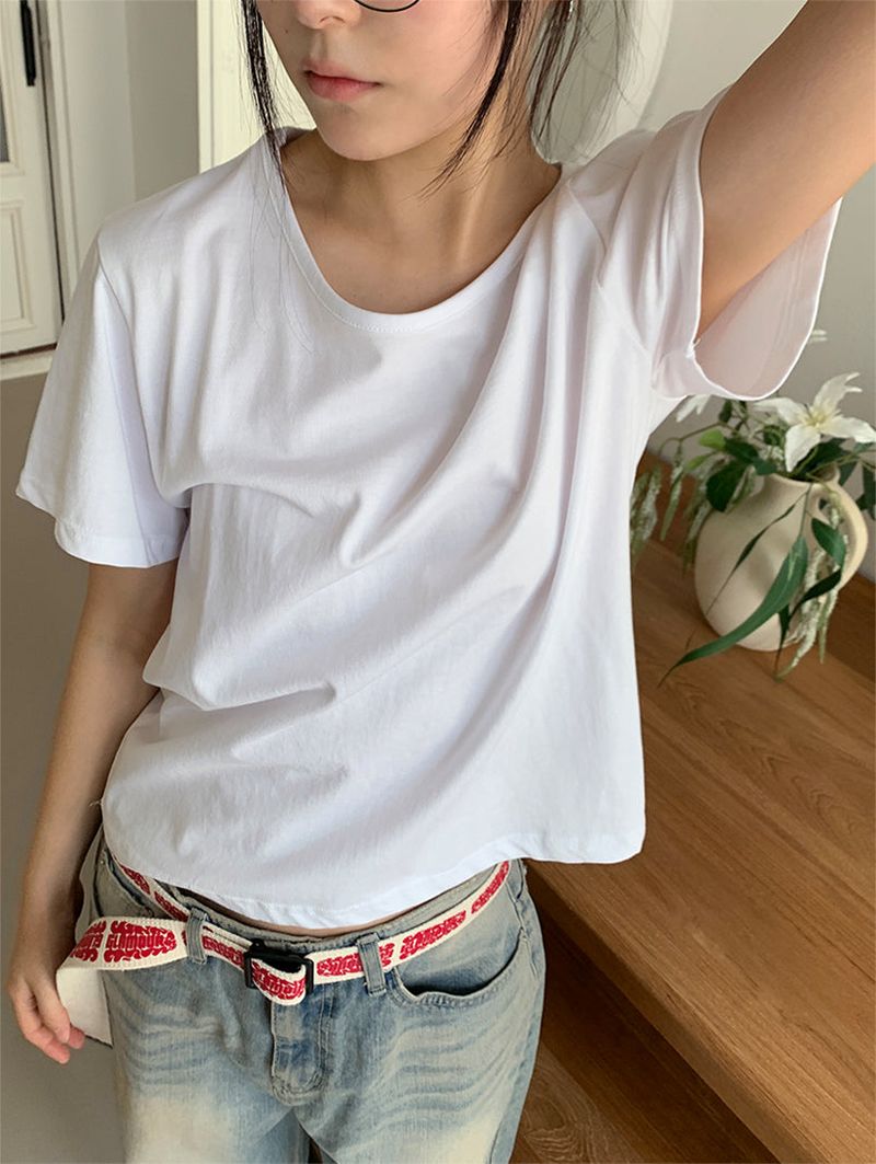 SILKET U-NECK TEE (3C)
