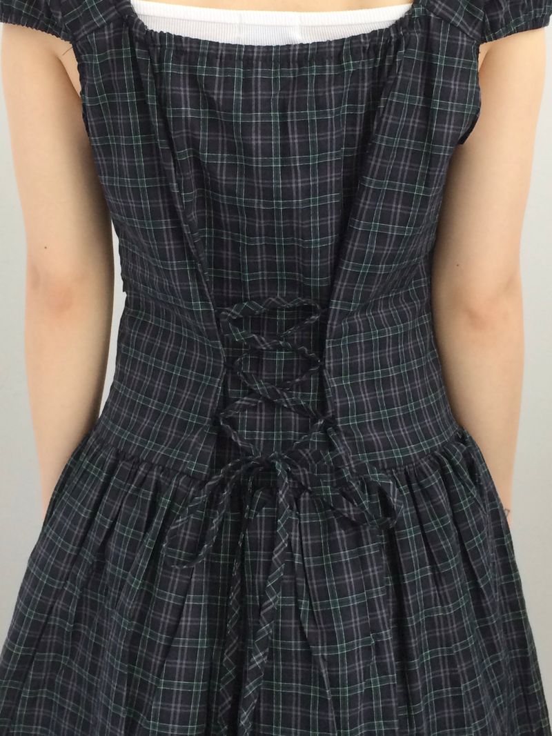 Vintage Mori Checkered Dress