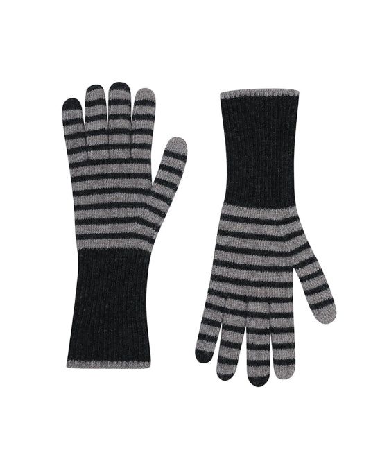 [LANARCH] Fold Stripe Label Gloves