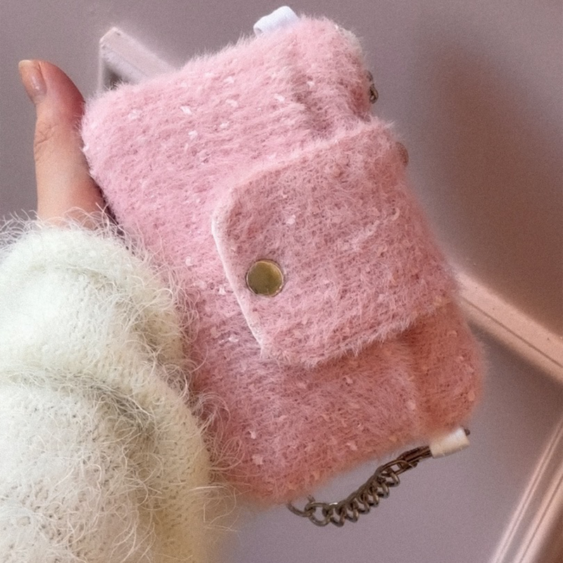 boucle chain wallet bag (2color)