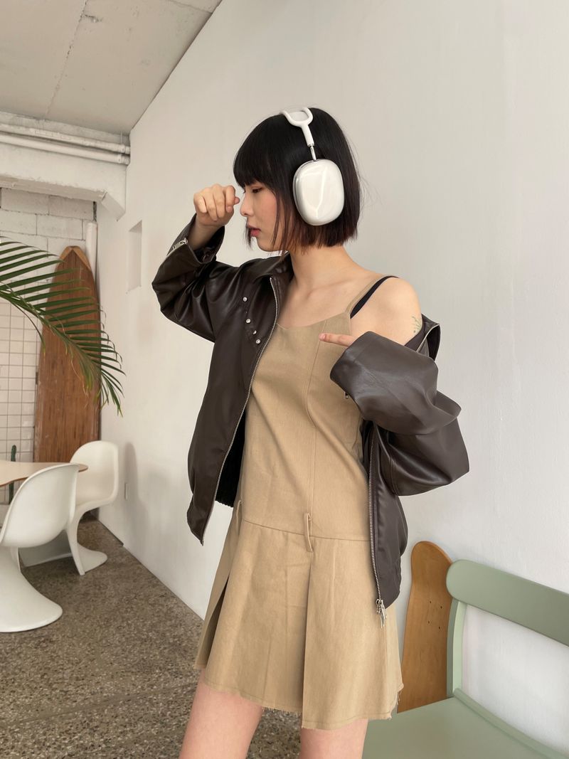 Lucy stud leather jacket