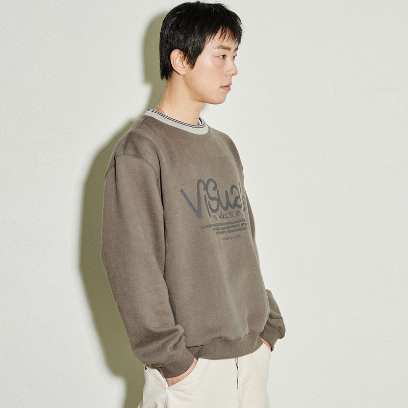 drawing artwork sweatshirt [khaki]