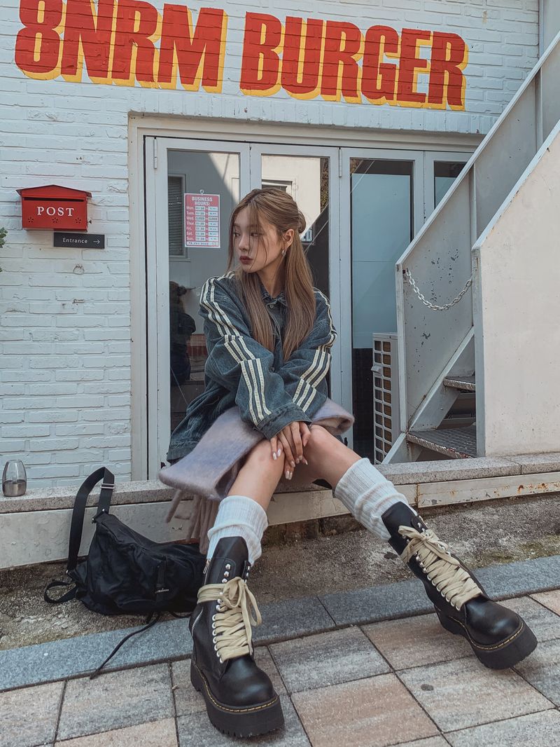 (UNISEX)トレスラインデニムジャケット