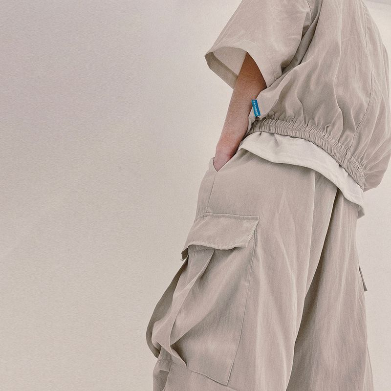 street shape capri shorts_beige
