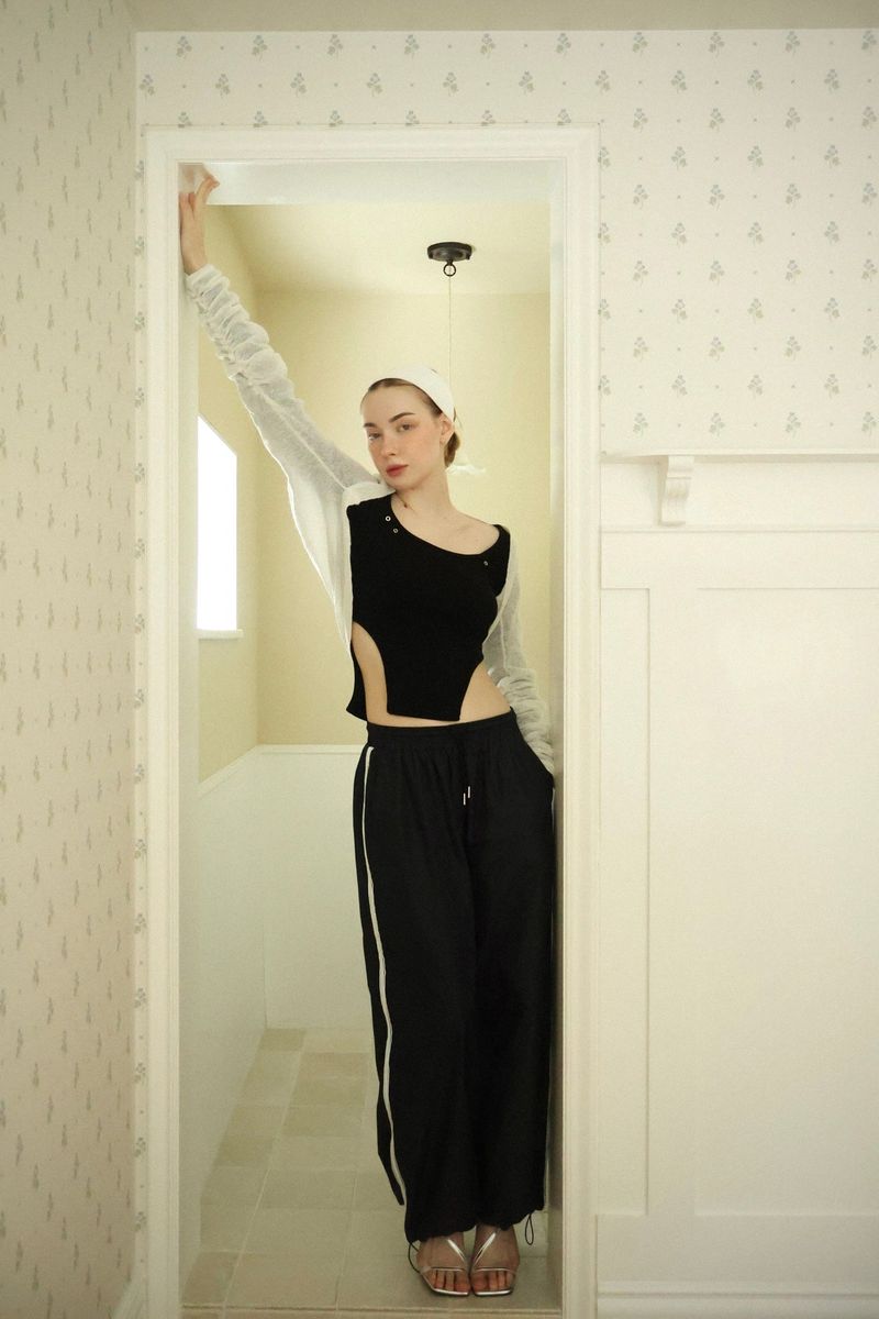 Side line track pants (navy)