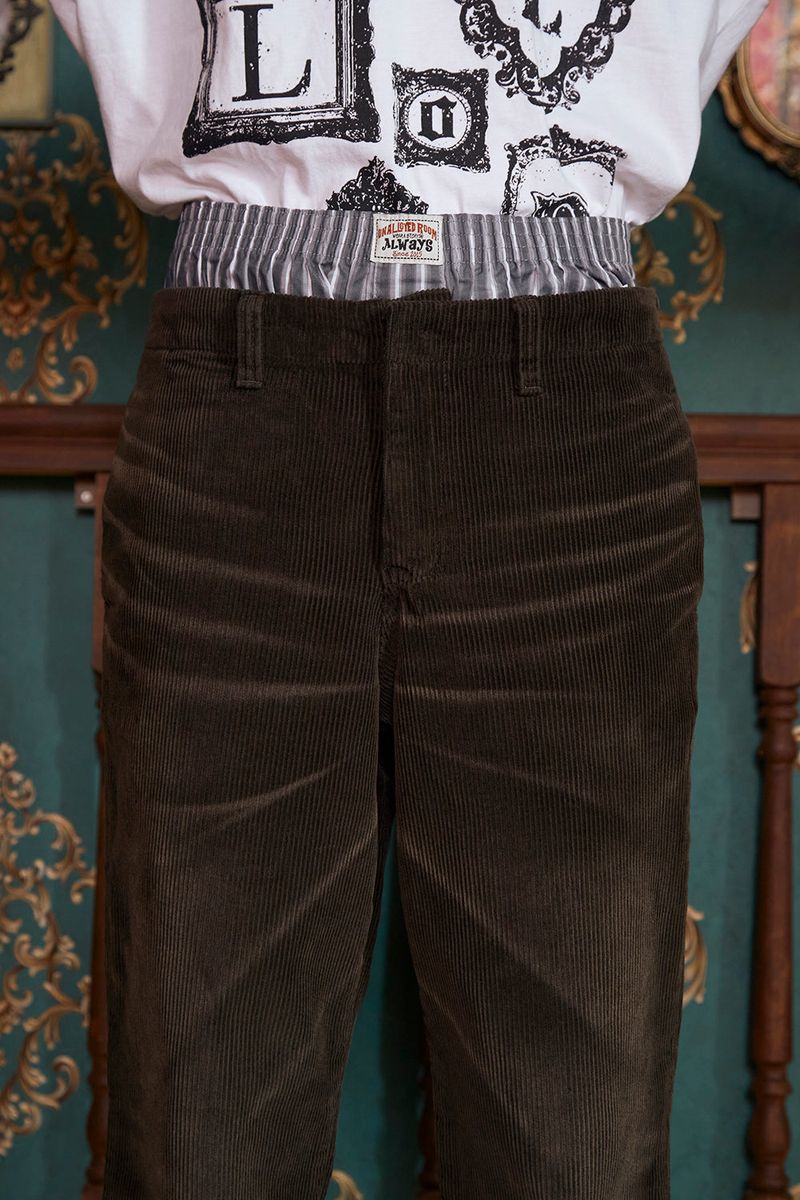 WASHED CORDUROY PANTS / KHAKI BROWN