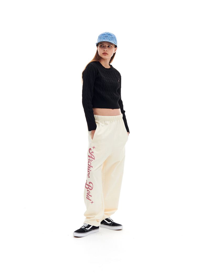 AB GLITCH SWEAT PANTS (IVORY)