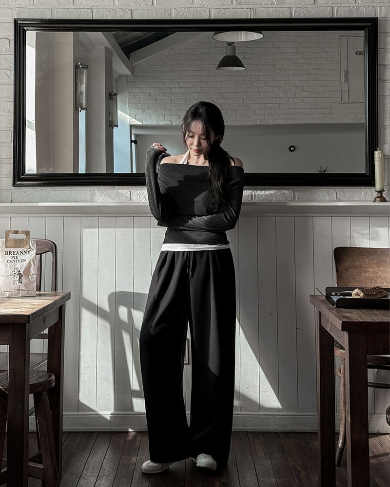 Linton pintuck banding pants