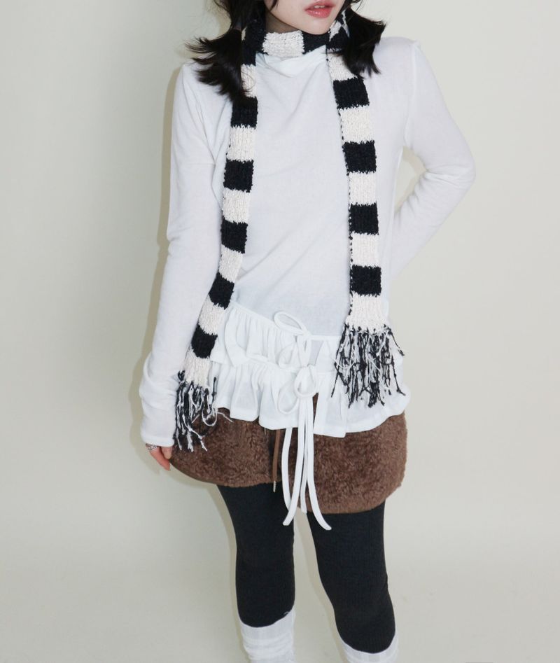 Yves Double Frill Layered Shea Turtleneck (Turtleneck)