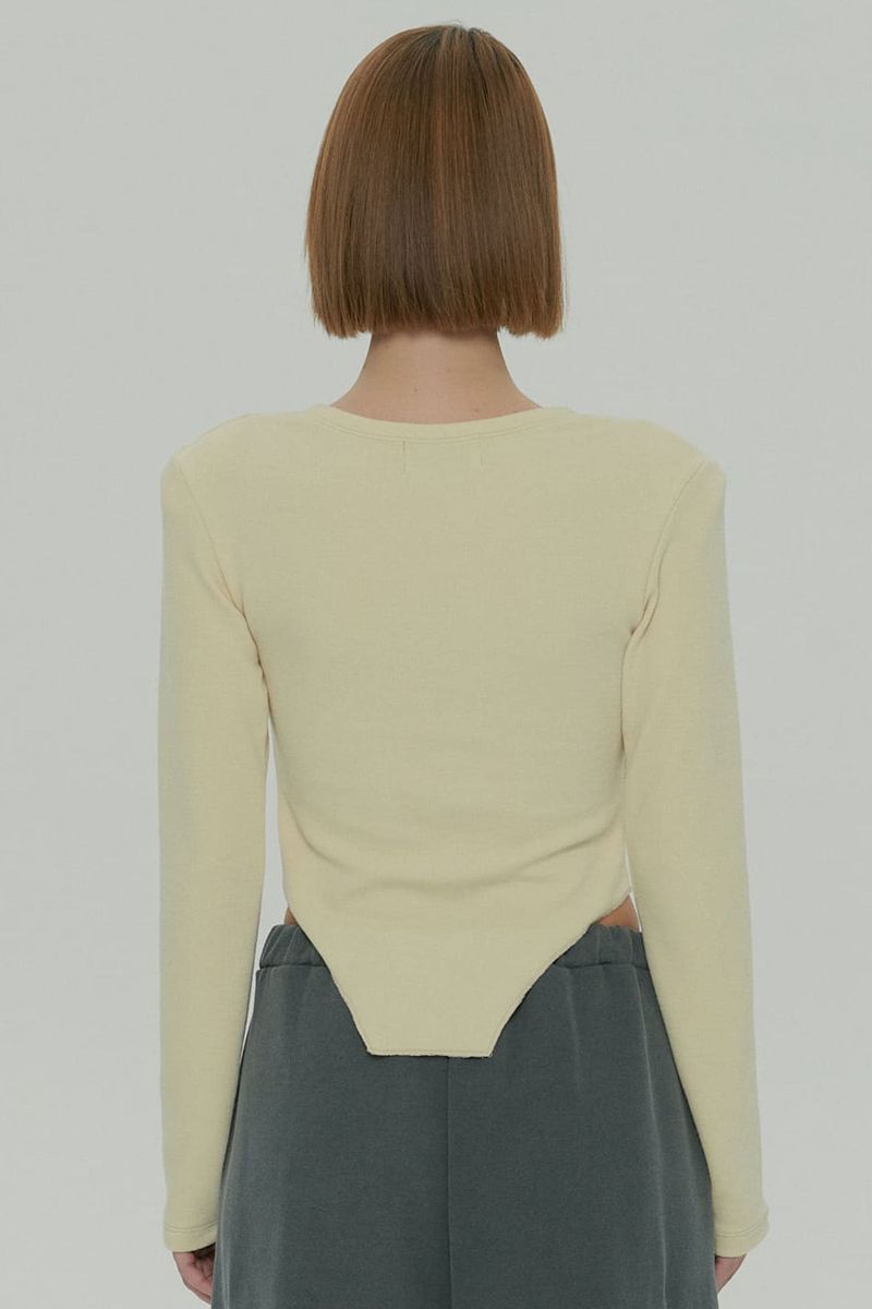 SOFT SQUARE NECK TOP / YELLOW