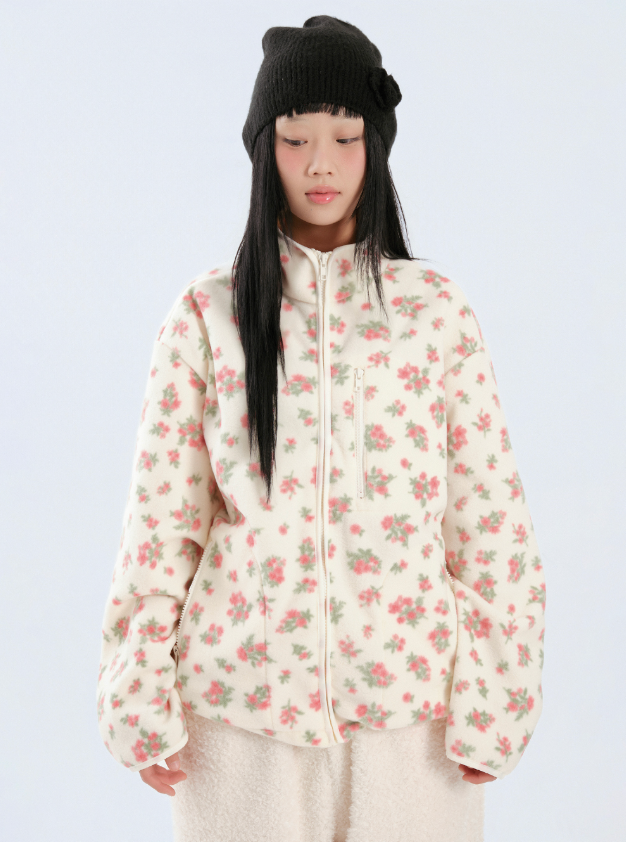 howu（ハウユ）の「flower fleece jacket (ivory)（Jackets/Outerwear）」