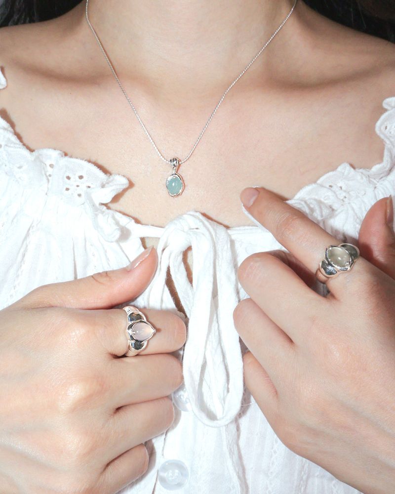 [MADE] water drop necklace