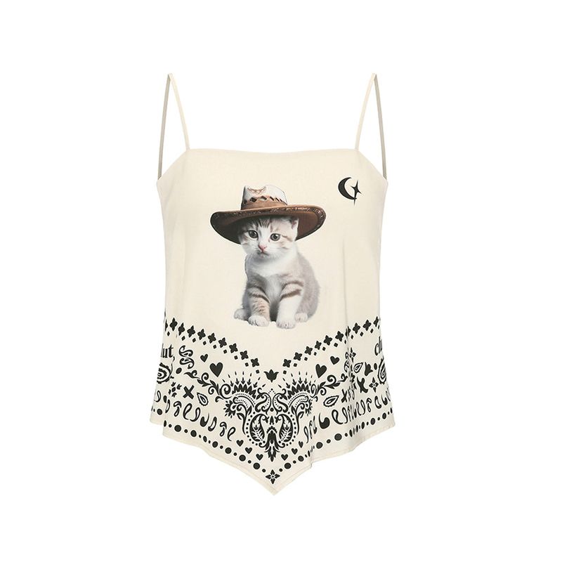 0 2 cowboy cat scarf top
