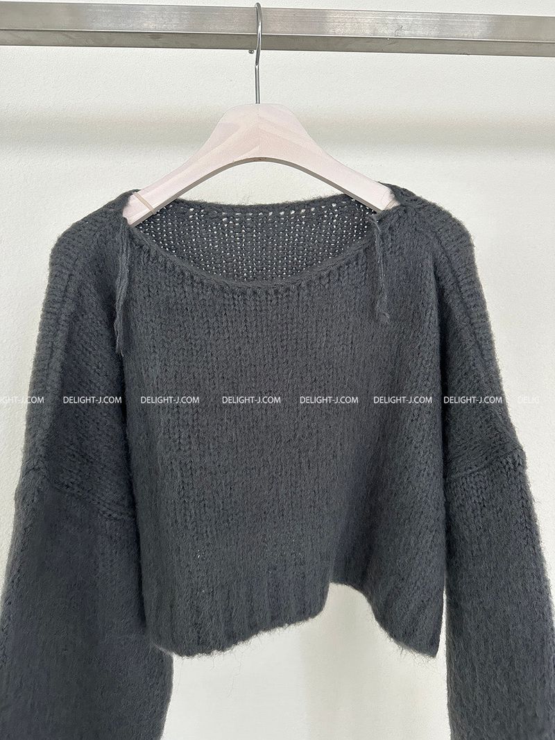 salt wool cropped knitwear