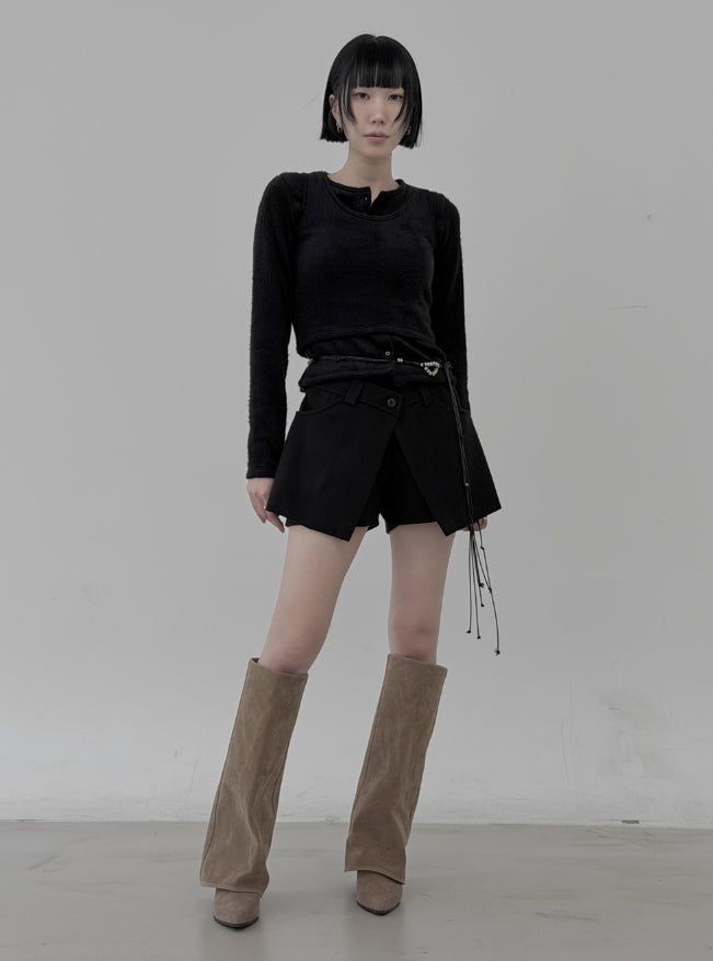 Bude Fur Sleeveless Cardigan Set