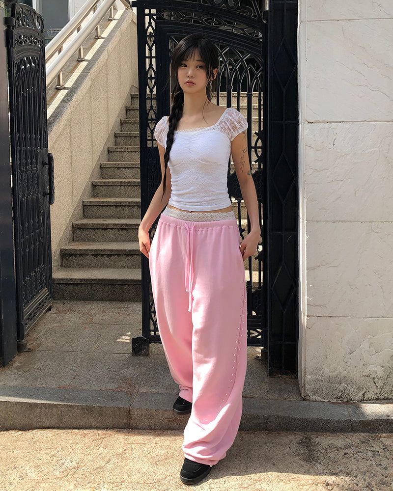 Hanon Studded Wide Training Pants
