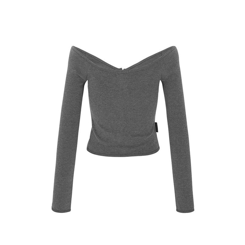 BALLERINA CARDIGAN-DARK GRAY
