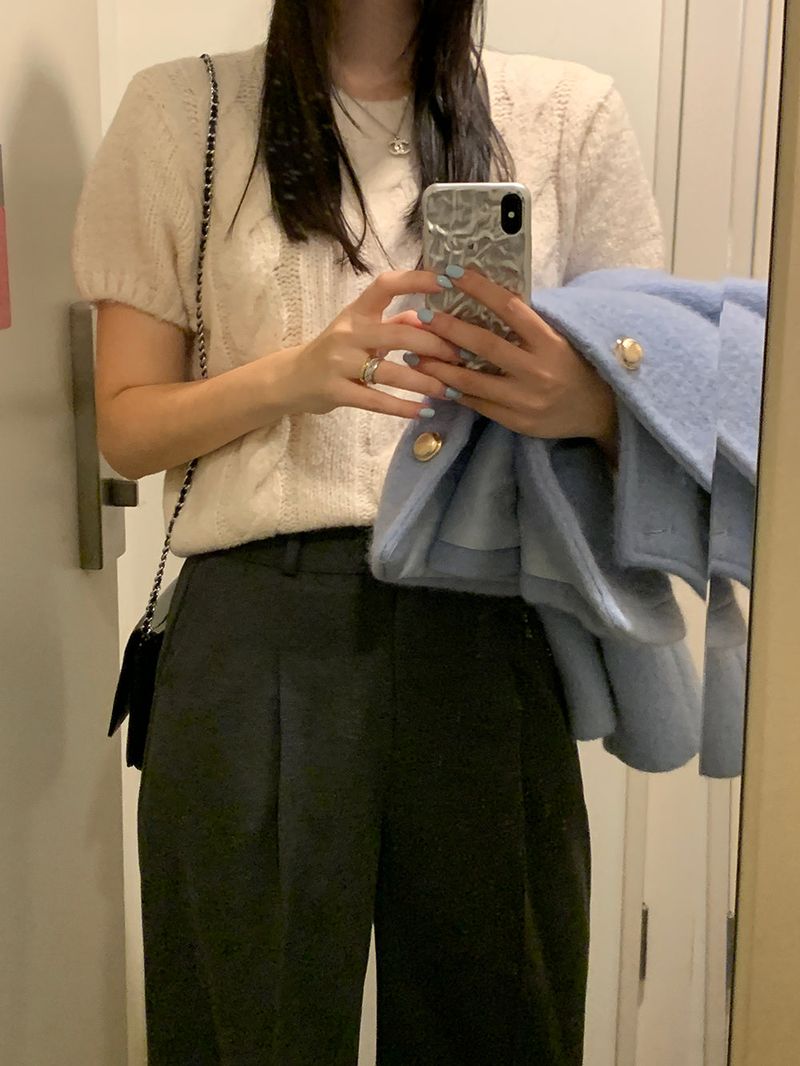 Normable wool winter tweed jacket