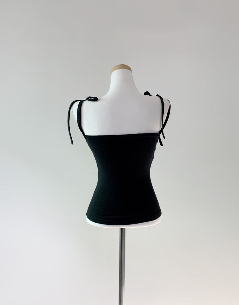 Arzen strap lace top (black)
