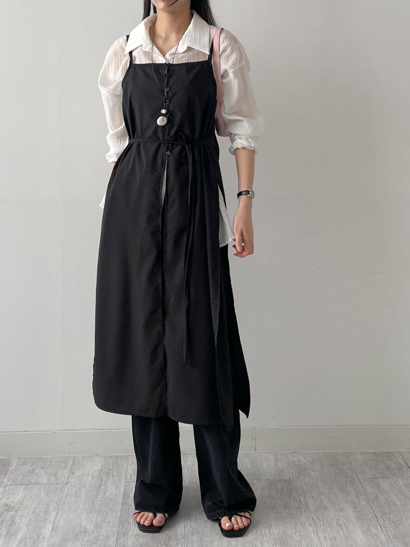 Wrinkle See-through Oversized Shirt