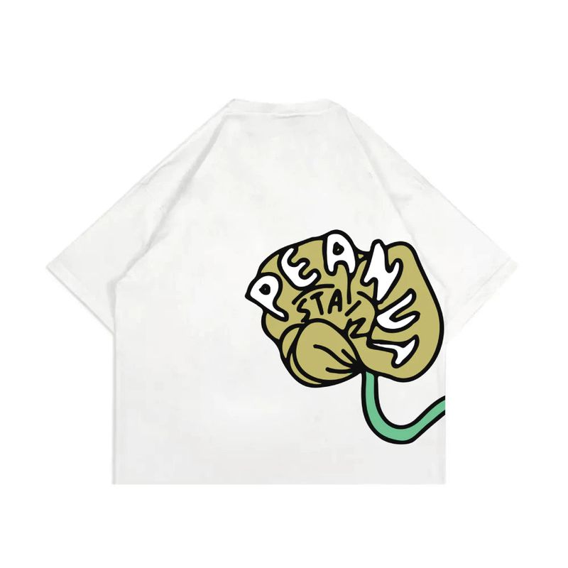 Peanut Stain（ピーナッツ ステイン）の「PEANUT STAIN - フラワー ホワイト ボクシー Tシャツ（トップス）」