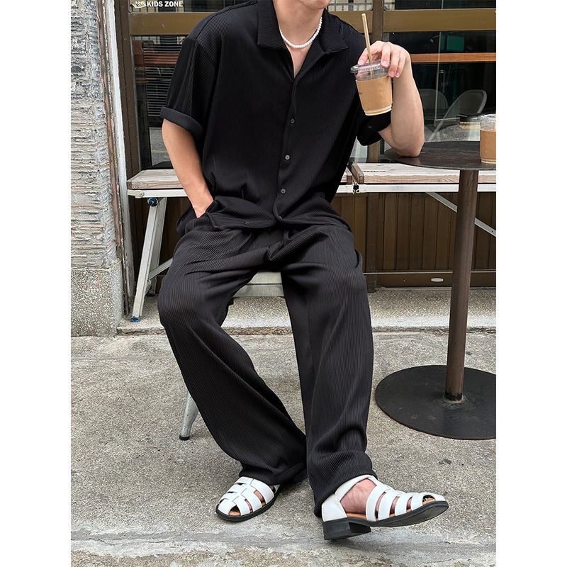 [SET UP가능] Multi pleats pants (4color)