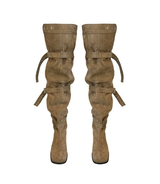 Meville Buckle Strap Psy-High Boots