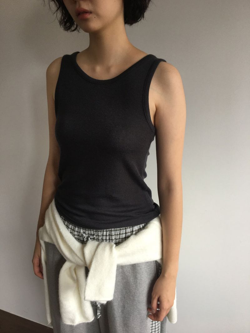Silk Wool Crewneck Sleeveless (5color)