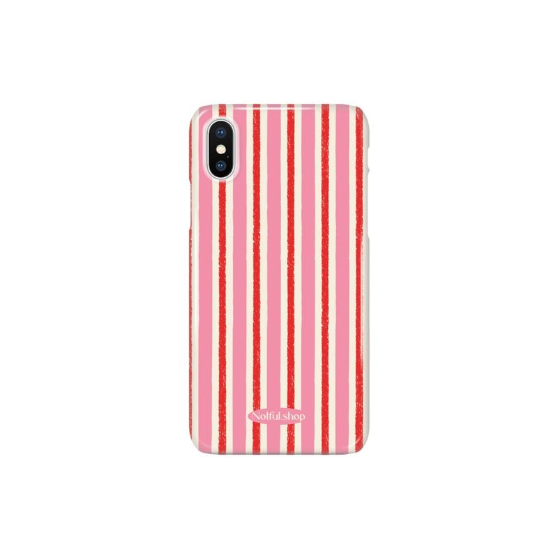Notful（ノットフル）の「Pink stripe case(glossy)（Smartphone Accessories）」