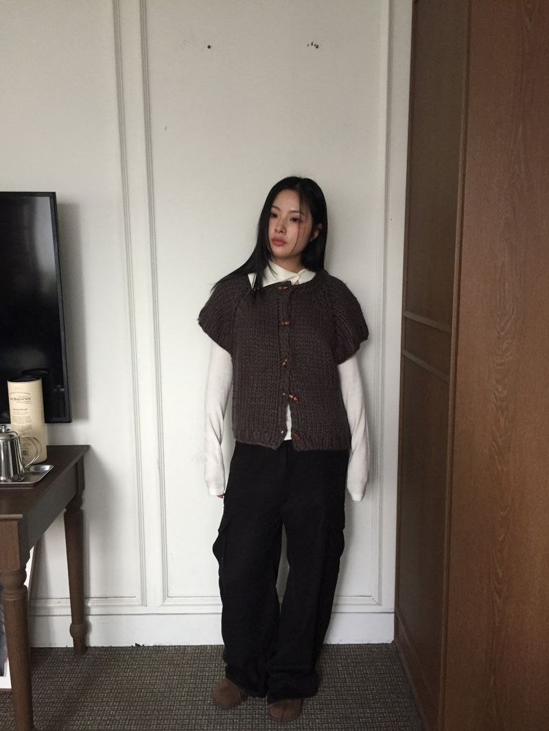 Grandma Hand-Knit Bolero (2color)