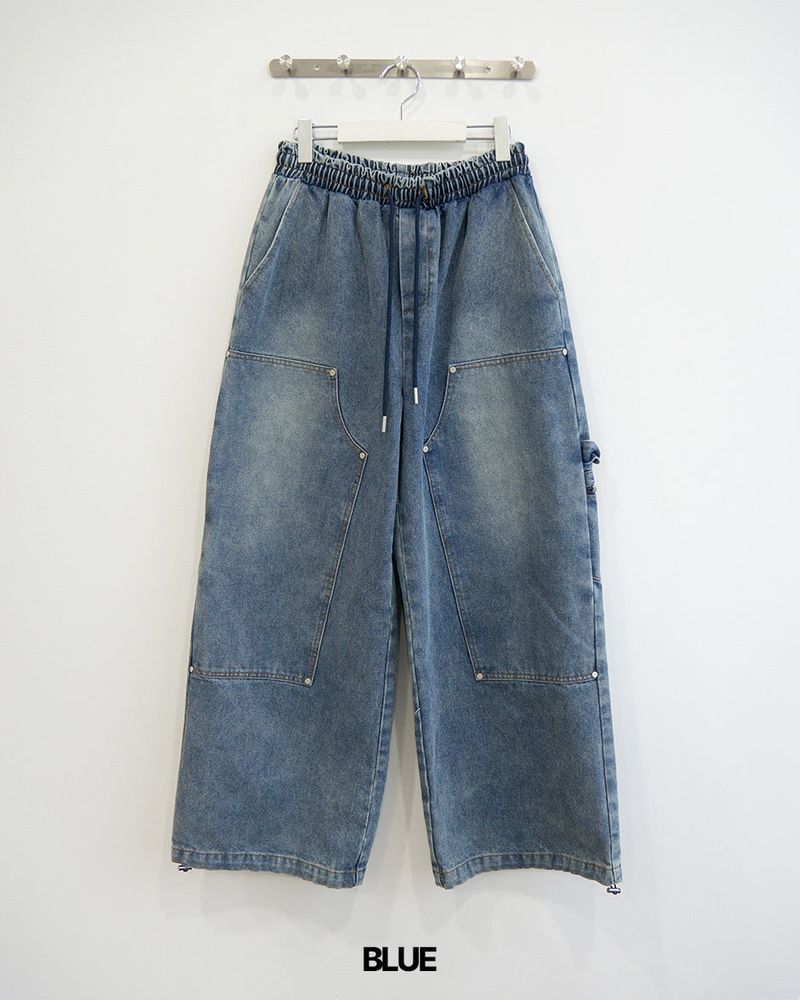 Leaf Double Knee Denim Pants