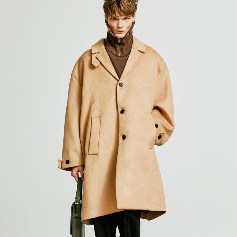 S SY（エスエスワイ）の「collar up single overfit coat beige（Jackets/Outerwear）」
