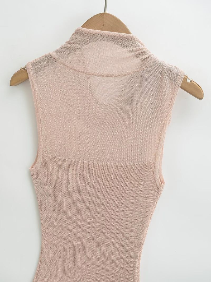 Isolde Ribbon Neck Ribbed Top