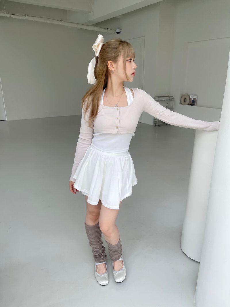 Romantic flared ballet pantskirt