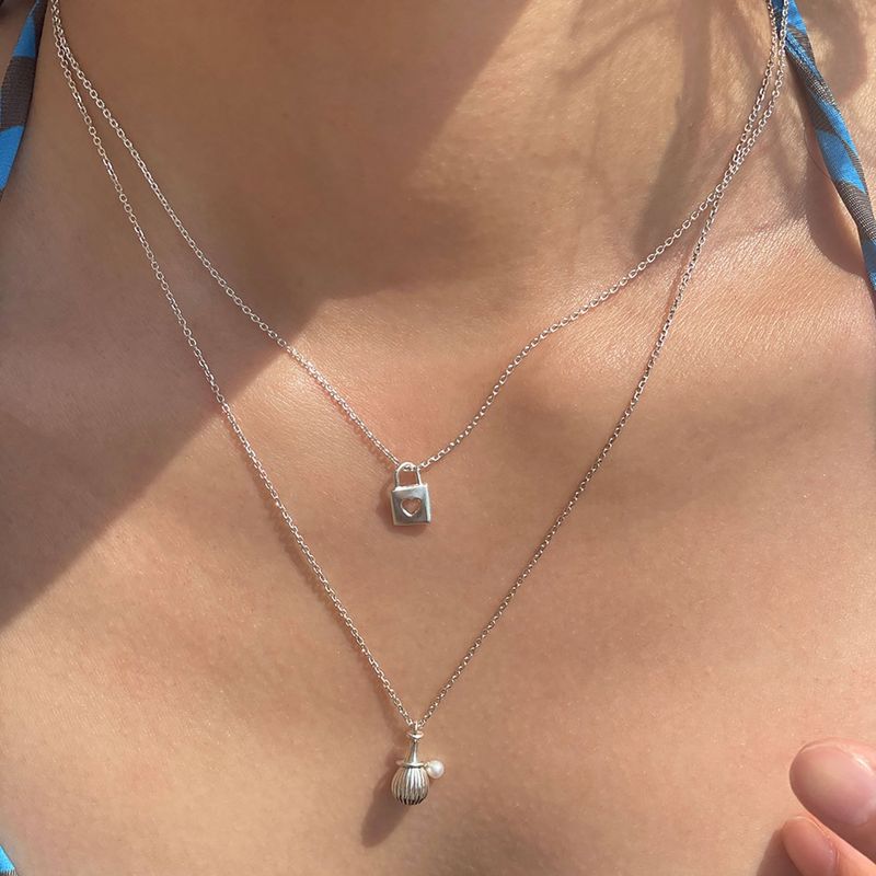 heart lock pendant