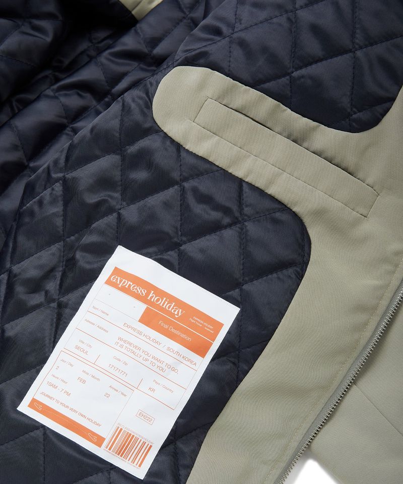 In-Holiday Varsity Jacket _Sand Beige